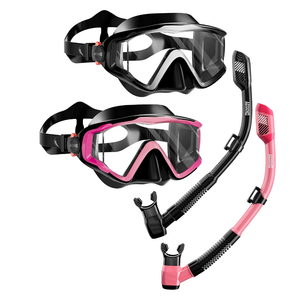 Aegend Snorkeling Gear for Adult Kid - Anti-Fog Mask with Top Dry Valve
