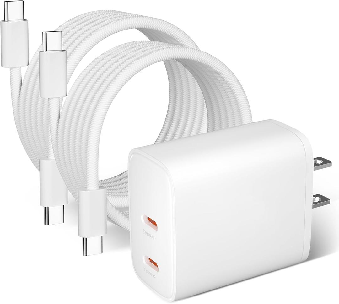 USB C Charger for iPhone 17/16/15 Pro Max Charger Fast Charging 3.3FT, 2Pcs 20W C Charge Block with USB C to C Cord Cable Compatible for iPhone Air 17 16 15 Pro Max/17 16 15 Pro/17 16 15 Plus/17 16 15