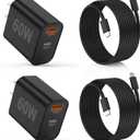 Type C Charger Fast Charging, 2 Pack Dual Port USB-C Wall Charger with PD 40W & QC 20W Fast Charging, 10FT USB-C Cable for iPhone, iPad Pro, MacBook M1/M2/M3, Android, Black