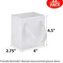 HUAPRINT 12 Pack Extra Small White Gift Bags,4x2.75x4.5 inch Tiny Mini Paper Bags with Handles Bulk For Party Favors,Presents,Birthday, Weddings,Baby Showers,Business,Shopping