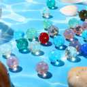 Gejoy 100 Pieces Colorful Glass Marbles Glow in The Dark Multi-Color Luminous Glowing Glass Marbles for Marble Games DIY and Home Decor (0.71 Inch)