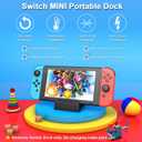 Docking Station for Nintendo Switch/Switch OLED, Ponkor Charging TV Dock, Portable Adapter Charger with USB 3.0 for Nintendo Switch Dock(No Cords)