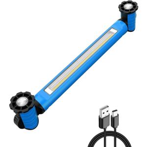 CLY 3000LM Bright LED Work Light, Magnetic Underhood, 6 Modes, 5000mAh Rechargeable, Mechanic Light with Hooks for Car Repair/Garage/Workshop/Emergency (Blue)