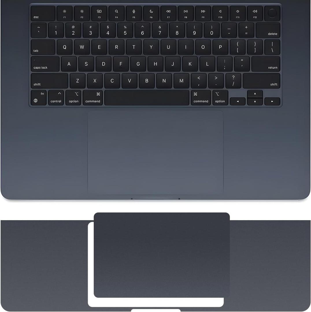 CaseBuy MacBook Air 15 inch Palm Rest Protector Cover 2025 2024 2023 MacBook Air 15" M2 M3 M4 Chip A2941 A3114 A3241 Anti-Strach Wrist Rest Keyboard Decal Sticker Skin -Midnight