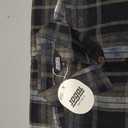 JOGAL Boys Plaid Shirt Long Sleeve Flannel Shirt Kids Button Down Shirts Black 10