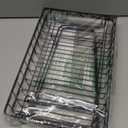 Fruit Basket for Kitchen Counter - 2-Tier Fruit Bowl with Removable Banana Hanger & Handles, Rustproof Fruit Holder for Kitchen, Living Room, Bathroom, 13.4"8.7"11.7", Black