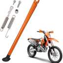Dirt Bike Kickstand Motorcycle Side Kick Stand 7075 Aluminum with Springs Bolts for 150 200 250 300 350 400 450 500 505 530 EXC XC XCW XCF XCFW EXCF EXCR XCRW Supermoto Enduro Motocross Orange