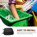 STOBAZA Outdoor 50l Trash Can Lid Replacement, Heavy-Duty Plastic Garbage Bin Cover, Square Waste Basket Lid for Sanitation and Backyard Use