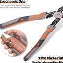 Heavy Duty Combination Pliers, Multi-Function Lineman's Pliers Electrician's Tool with Wire Stripper, Crimper, Cutter, and Snap Ring Plier Side Cutting for Versatile Use