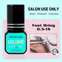 VAVALASH Eyelash Extension Glue Lash Extension Adhesive 0.5-1 Sec Drying Time Retention 9 Weeks Maximum Bond Lash Glue Long Lasting Black Lash Adhesive Professional Lash Artist Use Only (Volume,5ml)