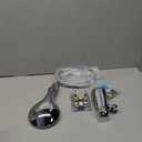 PROOX All Metal Tub Spout with Diverter, 6 Settings Hand held Shower with ON/OFF Pause Switch, Bathtub Faucet with Sprayer Chrome