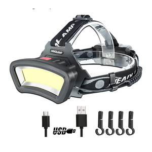 DARKBEAM COB Floodlight Headlamp USB Rechargeable with Red Light, 2000 Lumen LED Headlight - Car Maintenance and Night Construction 6-10 Hours Long Battery Life