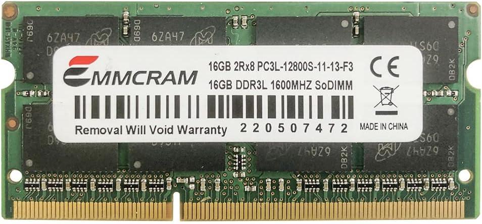 16GB DDR3 Laptop RAM 1600MHz SODIMM PC3L-12800S DDR3L SO-DIMM Notebook Memory 2Rx8 1.35V CL11 Non-ECC Unbuffered 204-Pin Memory