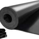 Nisorpa Solid Rubber Roll Sheet 3.3x9.8ft Neoprene Rubber Rolls 1/8" Thick Heavy Duty Sealing Rubber Strip Silicone Heatproof Oil Waterproof Rubber Mats for Garage Sound-Proof Floor DIY Gasket Shock