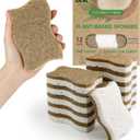LILAC 12 Pack Natural Cellulose Sponges for Dishes - Non-Scratch Kitchen Scrub Sponges - 100% Biodegradable & Eco-Friendly Cleaning Sponges for Non-Stick Cookware, Bathroom & Household