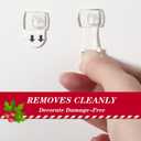 Blulu 100 Pieces Mini Outdoor Cable Clips Light Clips Self Adhesive Hooks Decoration Clips for Christmas and Fairy Light (Clear)