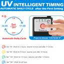 Aquarium Filter U-V w/Scientific 3,6,12,24H Timer 200GPH for 20-75Gal Fish Turtle Tank Bio Sponge Internal Filter Power Pump Deodorization Saltwater Freshwater Killing Green Clean Machine Air Supply