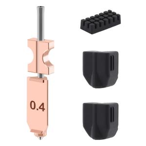 3D Printer Nozzle kit Compatible for Flashforge AD5X Nozzle 0.4mm, 1  High-Flow 0.4mm Nozzle Assembly2  AD5X Nozzle Silicone Covers1  Nozzle Cleaning Brush, 3D Printer Accessory