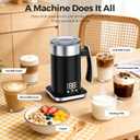 Electric Milk Frother 6 in 1 Electric Milk Steamer Electric Foam Maker Machine Hot & Cold Milk Foam, Cappuccinos, Macchiato, Hot Chocolate Milk, Heating Milk, Microfoam, Makes Yogurt Auto Shut-Off