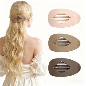 3PCS Large Lay Flat Claw Clips for Women - Strong Hold Anti-Slip, Versatile Solid Colors Fit Thin & Thick Hair(A1)