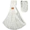 Baby Sling Carrier Newborn, Adjustable Easy Wearing Baby Nursing Warp Sling, New Mom Dad Soft Cotton Baby Front Holder Carrier for Infant Toddler Life Travel Essential Gifts (Yellow Flower)