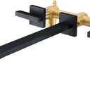 Wall Mount Tub Filler, Matte Black Bathtub Faucet Extra Long Bath Tub Filler Faucets High Flow 2 Handle Wall Mounted Bathtub Faucets Sets