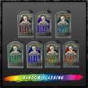 Halloween Decoration Indoor 7.6 Tombstone Statue with LED Lights Spooky Skull Head Gravestone Skeleton RIP Lighting Changes Halloween Village for Table Shelf Home Party Outdoor Decor Gifts (Gray)