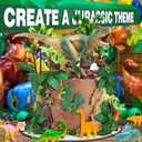 26 PCS Dinosaur Cake Toppers With Dinosaur Eggs Leaves Trees Cake Decorations For Birthday Party,dinosaur Themed party, Wild Animals Party,Kids Party Cake Decorations
