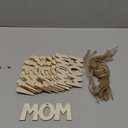 30 Pack 3 Inch Mother's Day Wood MOM Crafts Unfinished Wood MAM Cutouts Crafts Wooden Ornaments DIY Gift Tags for Happy Mothet's Day Mom's Birthday Party Decorations