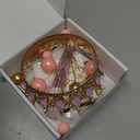 Crown Cake Topper, Pink & Gold Crown Balls Happy Birthday Cake Toppers Birthday Candles Butterfly, Corona Para Pastel, Crown Cake Decorations for Girls Women Queen Princess (Gold, Jelly Pink)