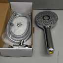 Filtered Shower Head with Handheld, High Pressure 10-Spd Detachable Chrome Showerhead with Stainless Hose, Water Softener Filter Beads for Hard Water - Remove Chlorine, Reduce Dry Itchy Skin (Silver)