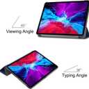 Tablet Cover for Apple iPad Pro 12.9 3rd 4th Generation(2018 2020 Release),Ultra Slim Folio Stand Lightweight Leather Case for Apple iPad Pro 12.9" Gen 3th 4th (KST-Dark Blue)