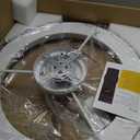20" Low Profile Flush Mount Wood Fandelier Ceiling Fan with Light