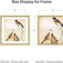BKABOT 6x6 Picture Frame, Brass Metal Photo Frames with HD Glass, Fits 5x5 with Mat or 6 x 6 without Mat, Display for Wall and Table, 1 Pack