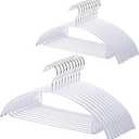 Nature Smile Non Slip PVC Coating Sweater Hangers,Dress Suit Coat Hangers,Shoulder Bump Free Golf T Shirts Clothes Hangers (White Color 20 Pack)