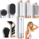 5 in 1 Blow Dryer Brush, Upgrade Hair Dryer Brush Air Curler Air Curling Wrap Styler, Detachable Hot Air Brush Negative Ion Curling Brush Iron, Hair Styling Tools for Drying Curling Straightening