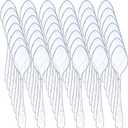 Nuogo 500 Pcs Clear Mini Spoons for Desserts 3.7 Inch Small Plastic Disposable Spoons Bulk Tiny Serving Utensils for Cake, Sample, Ice Cream, Appetizer, Pudding