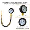 Professional 46-Piece Diesel & Petrol Engine Compression and Leak Down Tester Kit | Dual Gauge Diagnostic Tool for HDI, TDCi, Pumpe Duse Engines | Automotive Cylinder Leak Maintenance Test