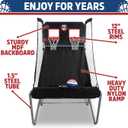 Pop-A-Shot - Home Dual Shot | Arcade Basketball Game for Home | Sensor Scoring Hoop, 16 Game Modes, 7 Balls | Foldable for Easy Storage | Fun for All Players, 46" Wide X 88" Deep X 82/88/94" Adjustable Height