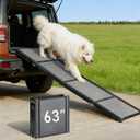 63" Long &17" Wide Heavy Duty & Portable Dog Ramp, Folding Pet Ramp for Large Dogs up to 250LBS, Non-Slip Car Ramp for SUV, Truck Easy Loading