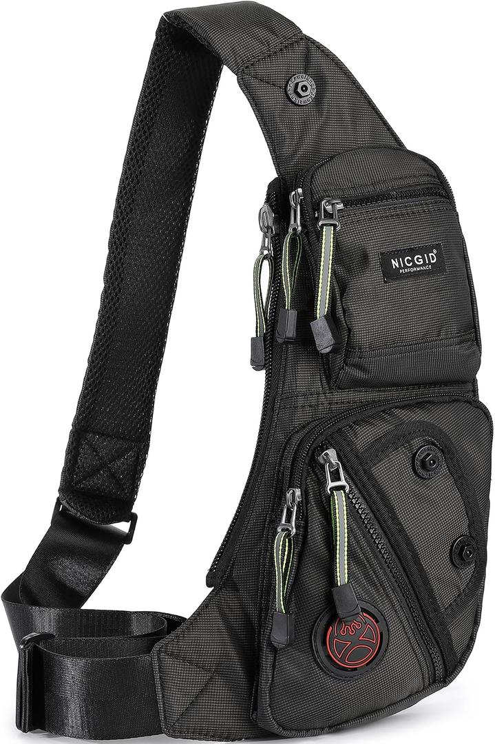 NICGID Sling Bag Chest Shoulder Backpack Crossbody Daypack for Men Women, Small