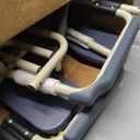 Bedside Commode Toilet with 4 Lockable Wheels, Shower Commode Wheelchair