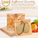 iplusmile 200 Pcs Kraft Cookie Bags with Window - 7.5" x 7.8" Greaseproof Bakery Bags, Heat Sealable Individual Packaging for Cookies, Bread & Donuts, with 200 Sealing Stickers, Not Microwave Safe