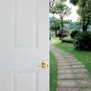 Kwikset Balboa Entry Door Handle with Lock and Key, Secure Keyed Reversible Lever Exterior, for Front Entrance and Bedrooms, Polished Brass, Pick Resistant Smartkey Rekey Security