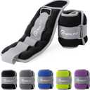 NEALFIT Ankle Weights for Men Women Kids, Leg Arm Wrist Weights with Adjustable Strap for Running, Gymnastics, Aerobics,Gym, Fitness (0.5 lb x 2 (1LB Pair), Black)