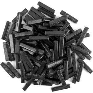 Youway Style Glass Mosaic Tiles for Crafts Bulk,150g Black Strips Mosaic Glass Pieces,Glass Mosaic Garden Craft Kit