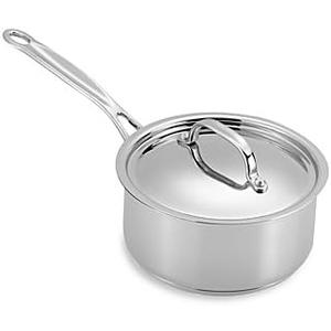 Cuisinart Chef's Classic Stainless Steel Mirror Finish Exterior 1 1/2-Quart Saucepan with Lid, Handle Is Wide And Easy To Grip