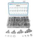 Nuts and Bolts Assortment Kit, AETTL 900 pcs Stainless Steel Metric Assorted M6 M5 M4 M3 Machine Screws Set Phillips Drive Pan Head with Flat Washers