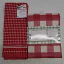 kitchenAid BrightRed 16x28 Inch Durable Obsorbant Cotton Terry Towel and LinTex Home collection Vintage Vinyl Table Cloth, 60x84 inch Rectangular
