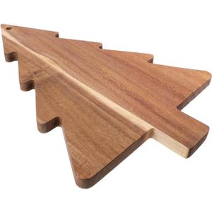 Christmas Tree Cutting Board, 14.9"x 9.4" Wooden Charcuterie Cheese Board, Acacia Serving Tray for Sushi, Dessert, Candy Dish